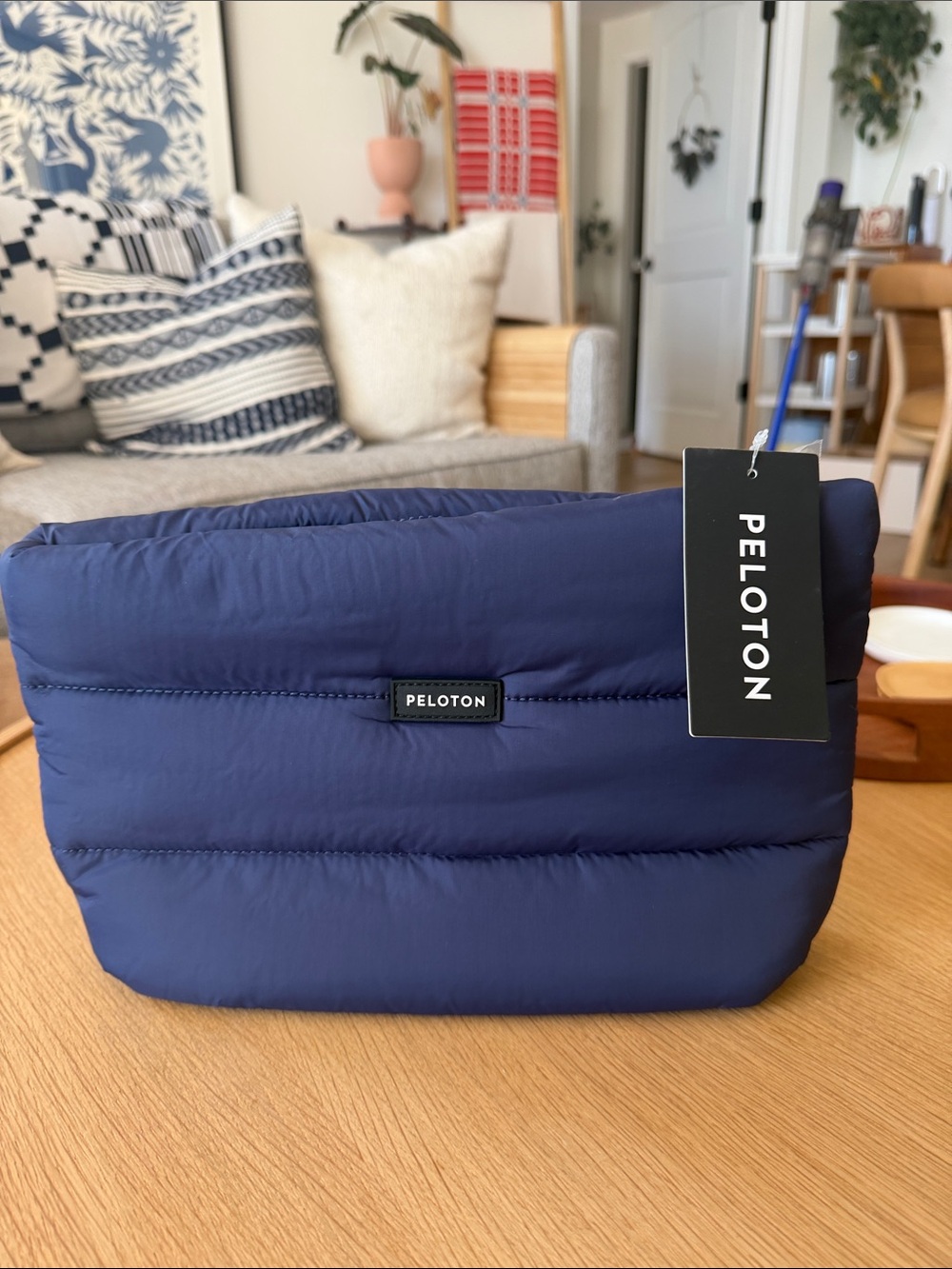 Peloton Navy Quilted Toiletry Pouch